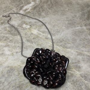 Brighton Black and Brown Floral Crossbody Bag